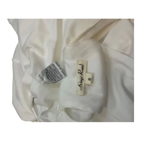 Kings Road Women's White Polyester Sleeveless Long Maxi Dress Size Small. - Picture 6 of 11